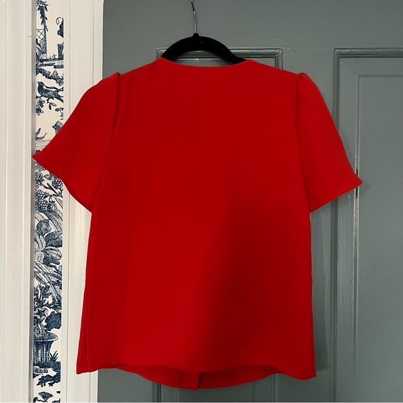 Sezane Red Eloine Top Sz 34 - Worn Once! - Picture 5 of 5